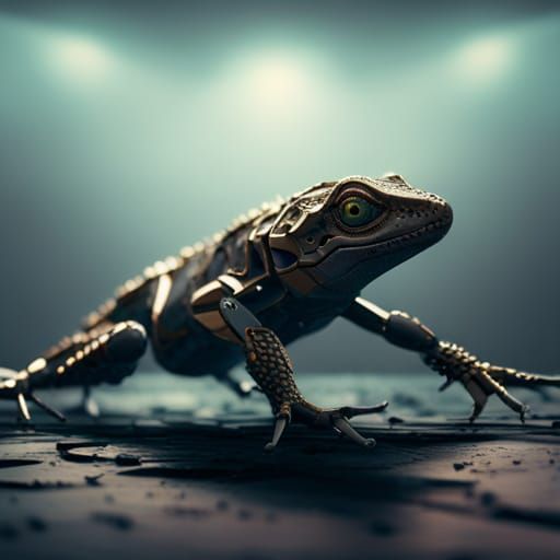 Futuristic Sci-Fi Mecha Lizard in 8K