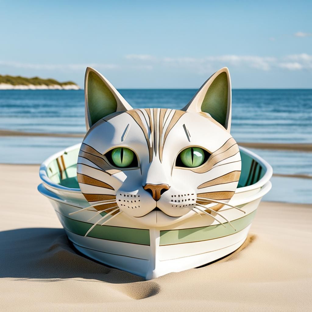 I'm My Own Luck Of A Cat On Board At Sea