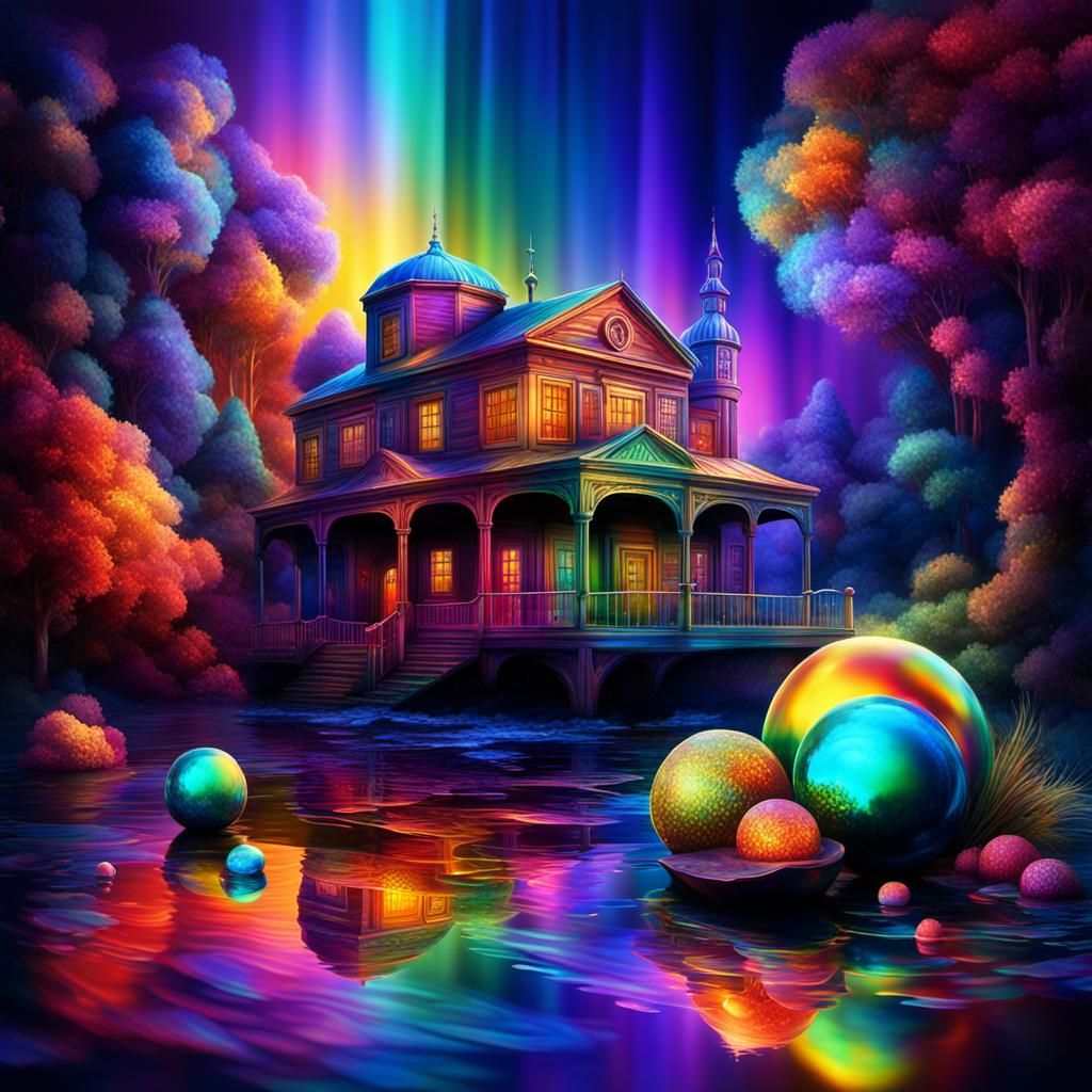 Enchanting Iridescent Visions in Detailed Matte Painting