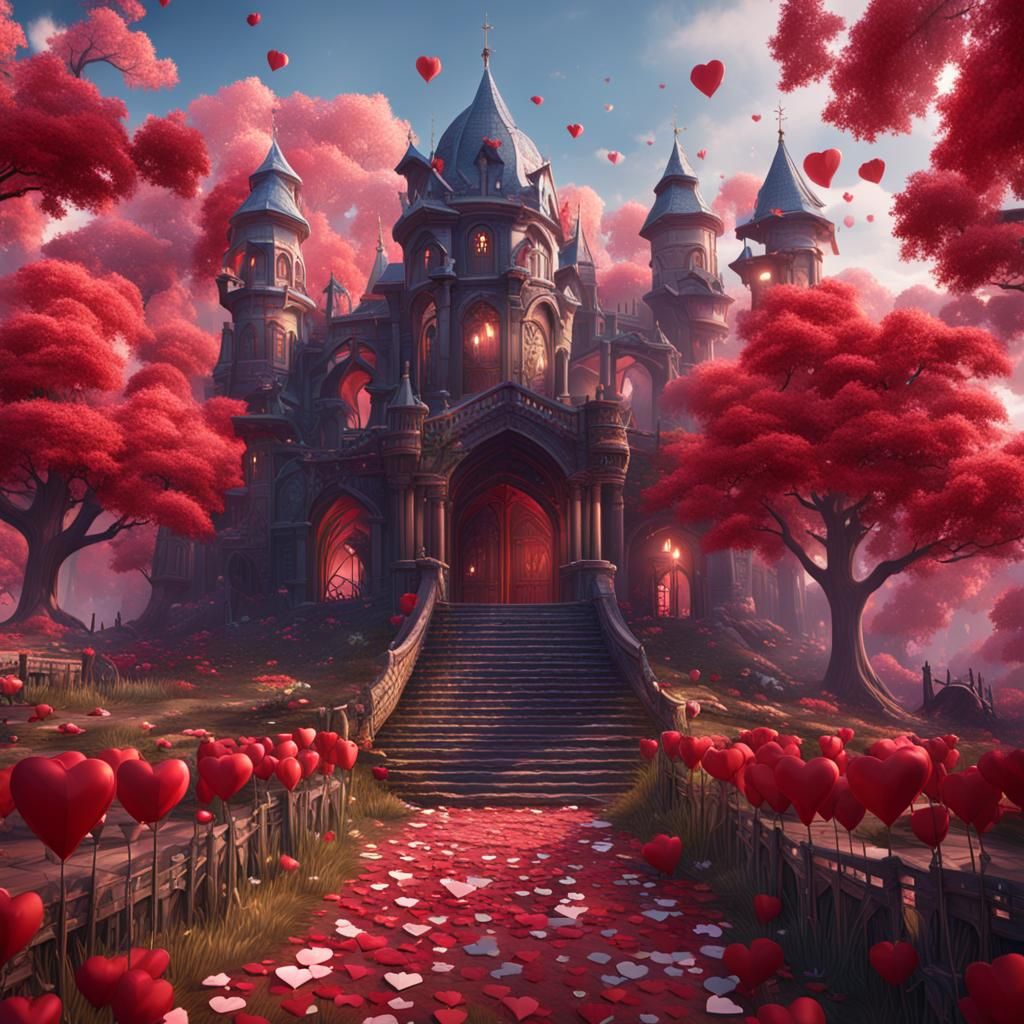 Valentine's Day Matte Painting in Deep Color