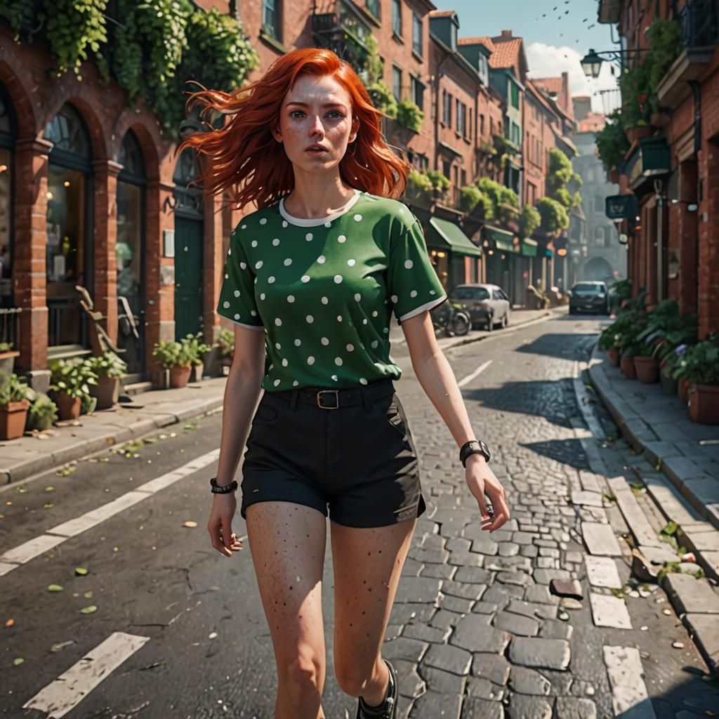 Girl with Red Hair in Fantasy Concept Art
