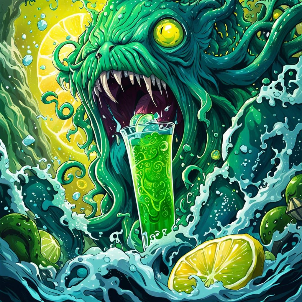 Cthulhu Kool-Aid Man Anime Artwork