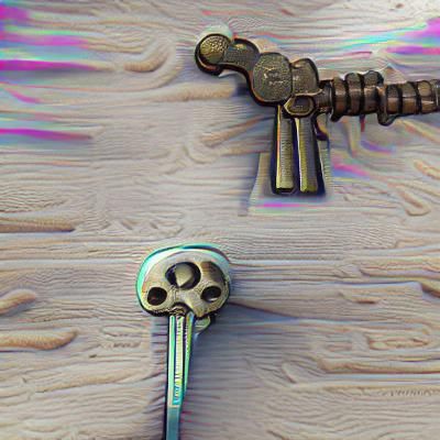 Ornate Skeleton Key in Sharp Focus