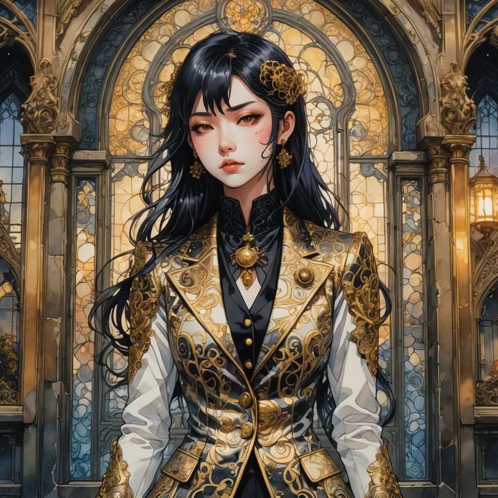 Betelgeuse Portrait in Anime Style Watercolor Art