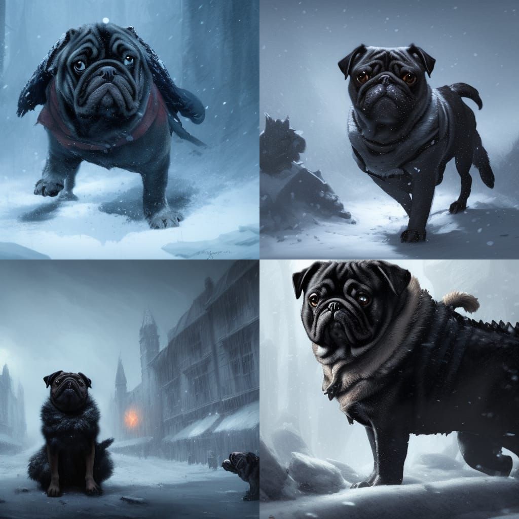 Jon Snow Bulldog in Winter Battle