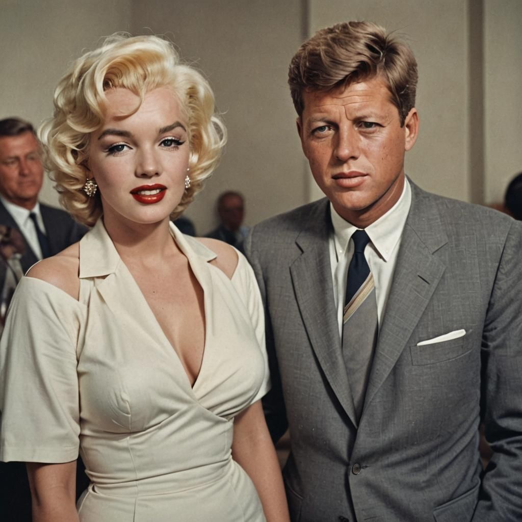 Marilyn and JFK: A Vibrant Portrait