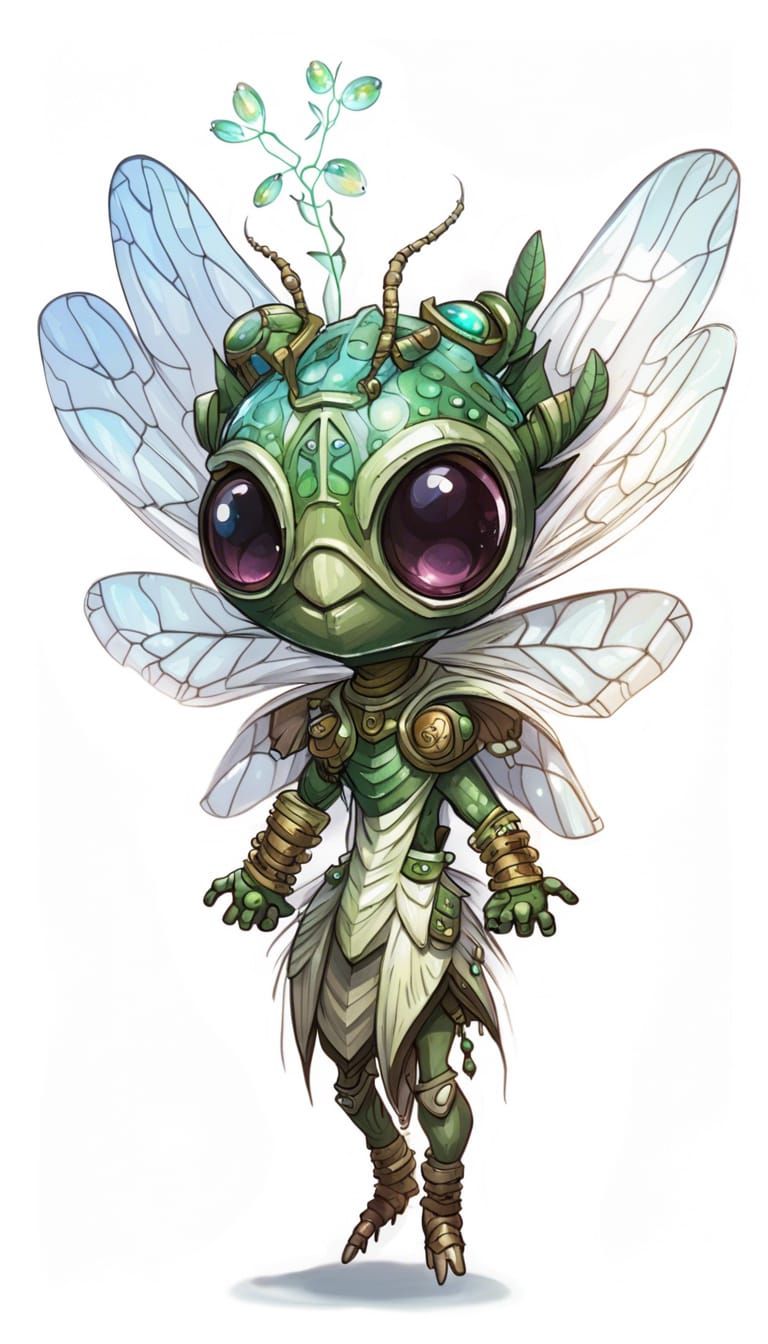 Adorable Insectoid Dromite in Enchanting Jungle