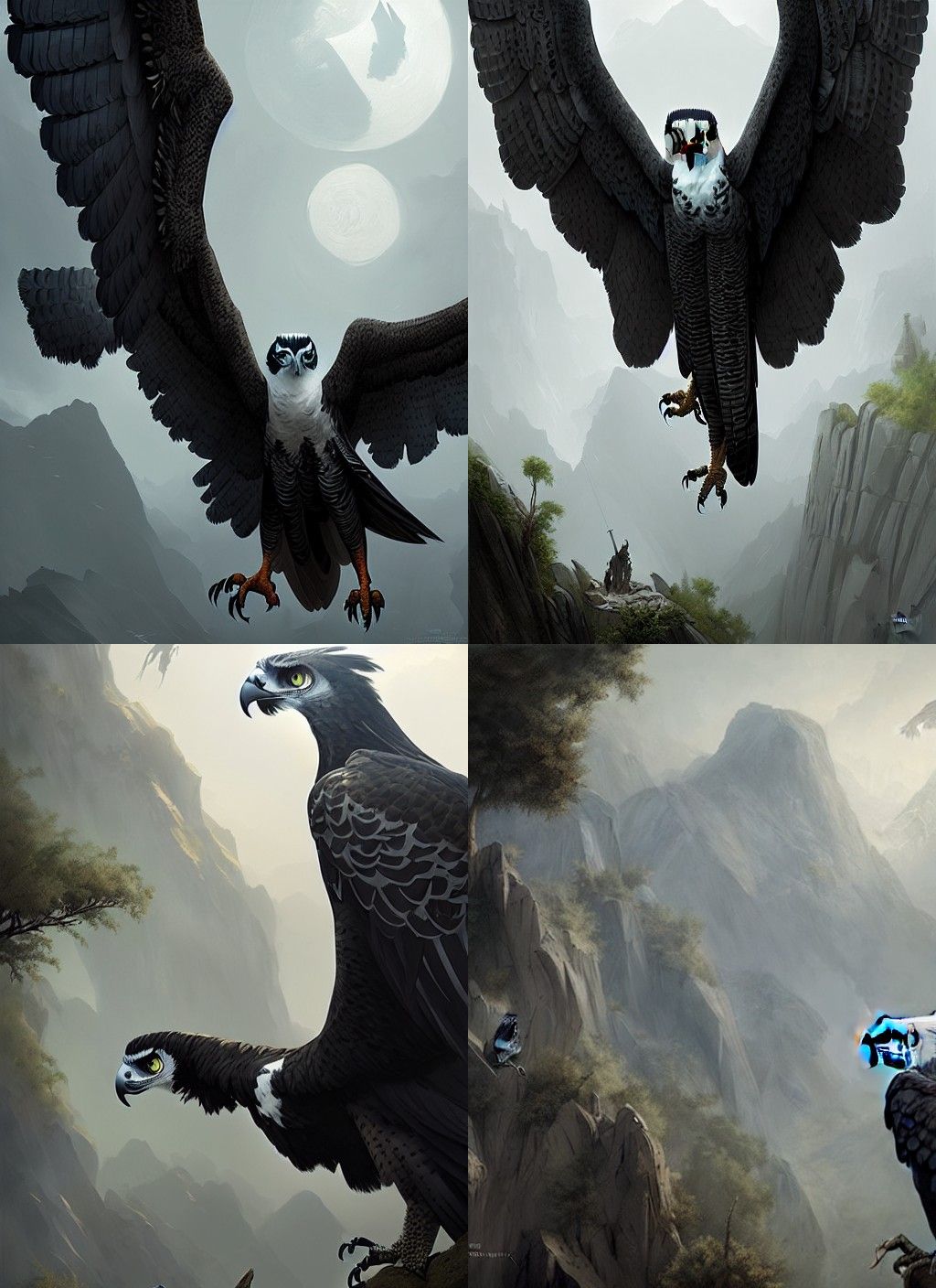 Sinister Harpy Eagle Matte Painting