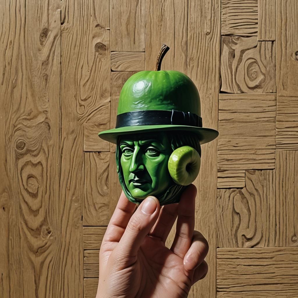 Surreal Sculpture on Finger, Lithography Animal Totem