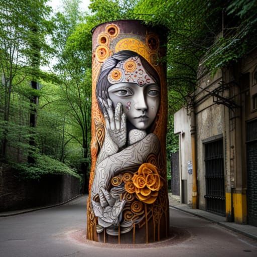 Street Art in Hallowed Japanese Forest