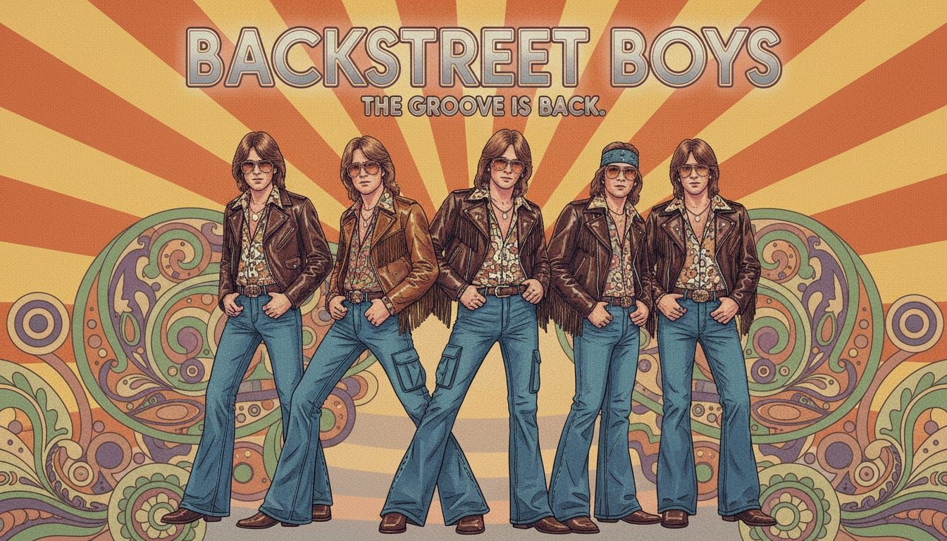 Backstreet Boys Reimagined in 70s Retro Style