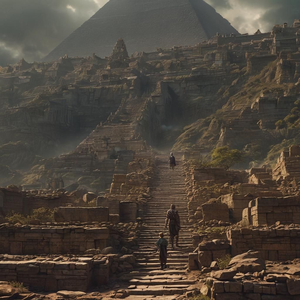 Epic Pyramid Climber: Digital Matte Painting