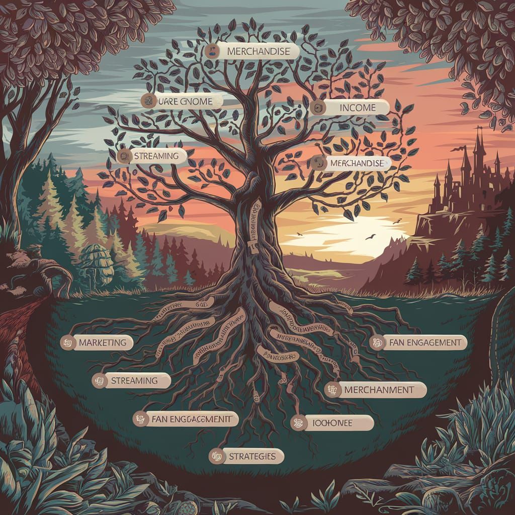 Fantasy Income Tree Concept Art: Growth and Revenue