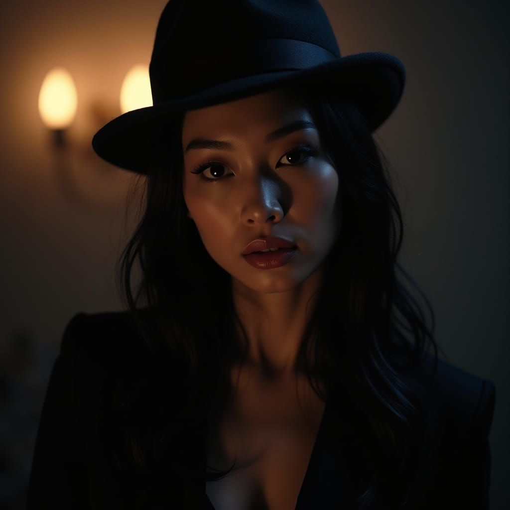 Lucy Liu in Moody Cinematic Portrait