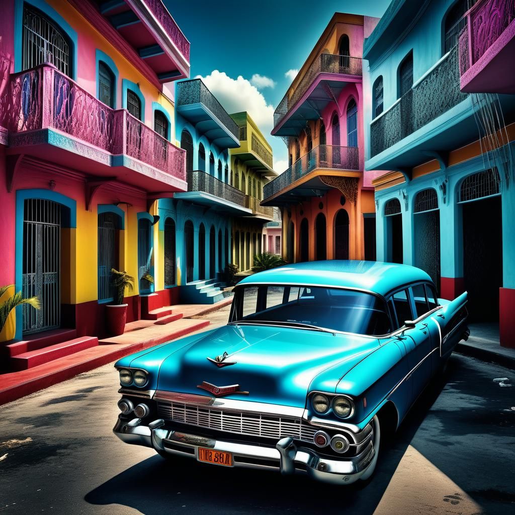 Cuban Gangster's Paradise: Surreal Hyperdetailed Fantasy