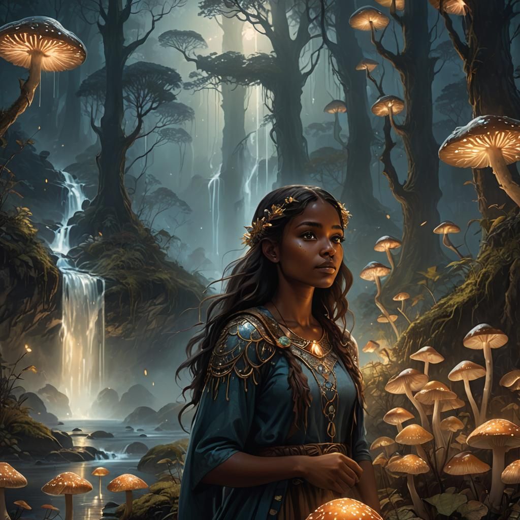 Mystical Forest Portrait: Fantasy Concept Art