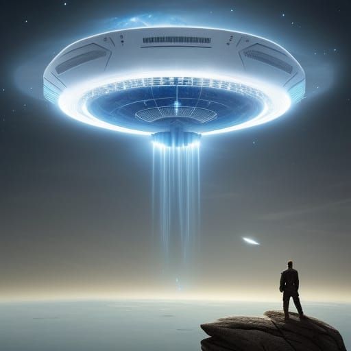 Epic Fantasy UFO in Space: 3D IMAX Capture