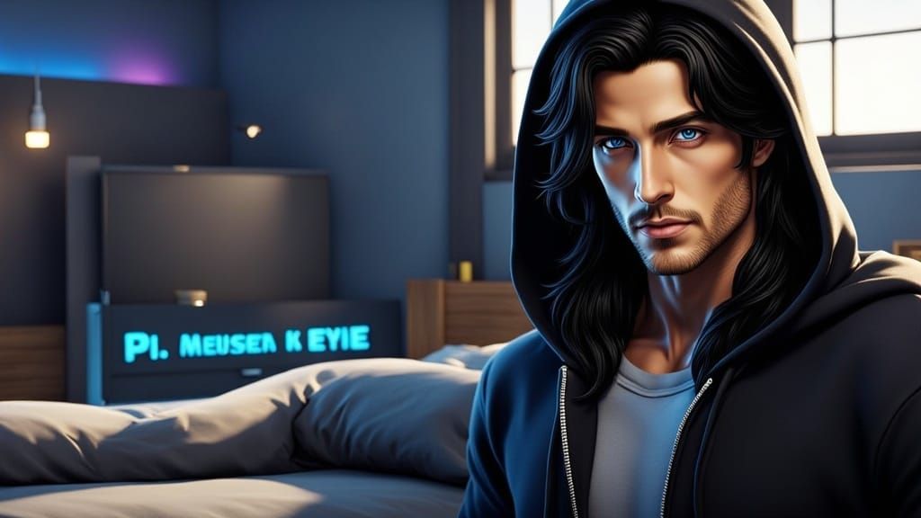 Handsome Man with Hoodie, Realistic Comfycore Style