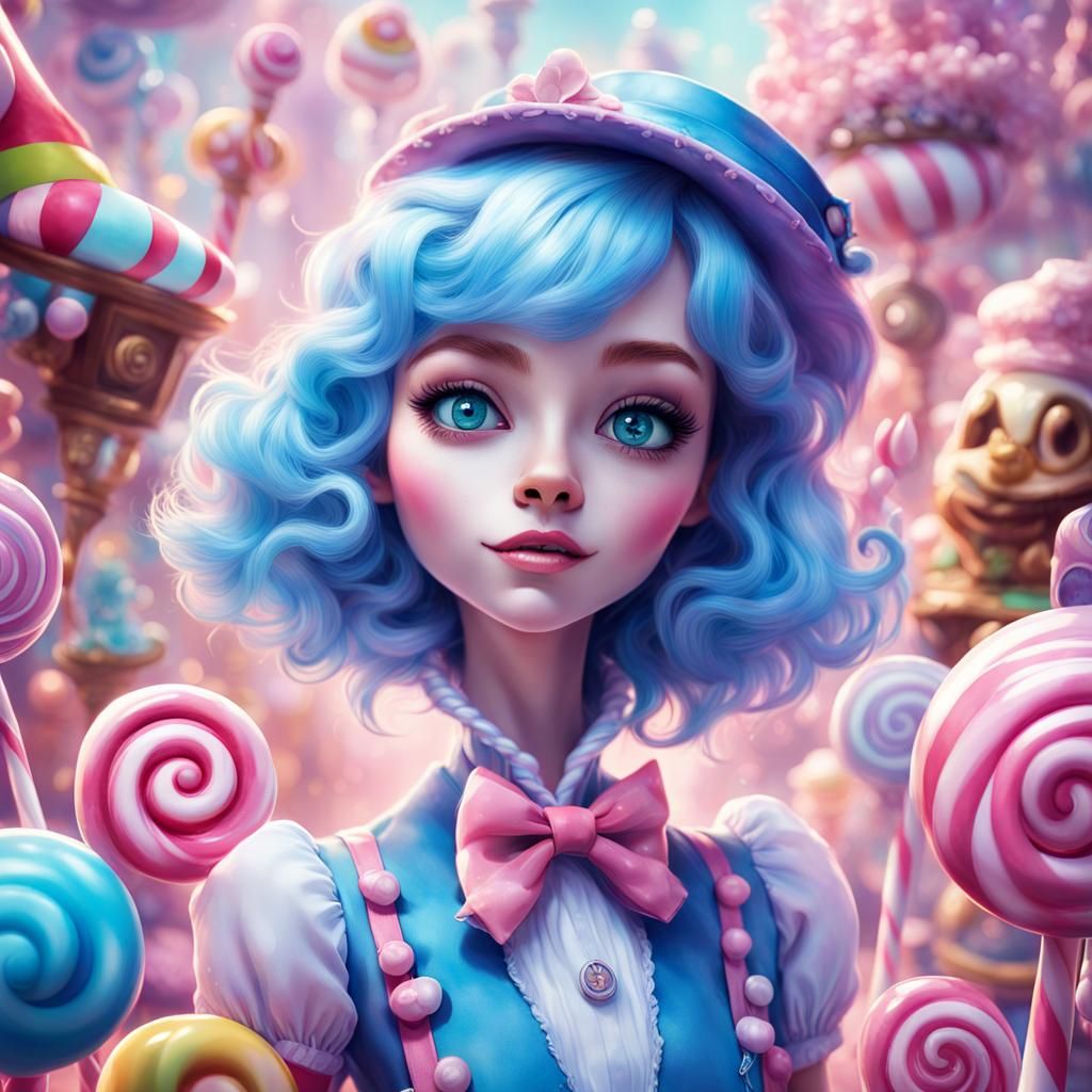 Pixar Alice in Candy Land Anime Style