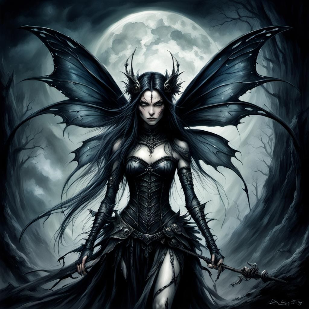 Gothic Fairy in Dark Fantasy Style