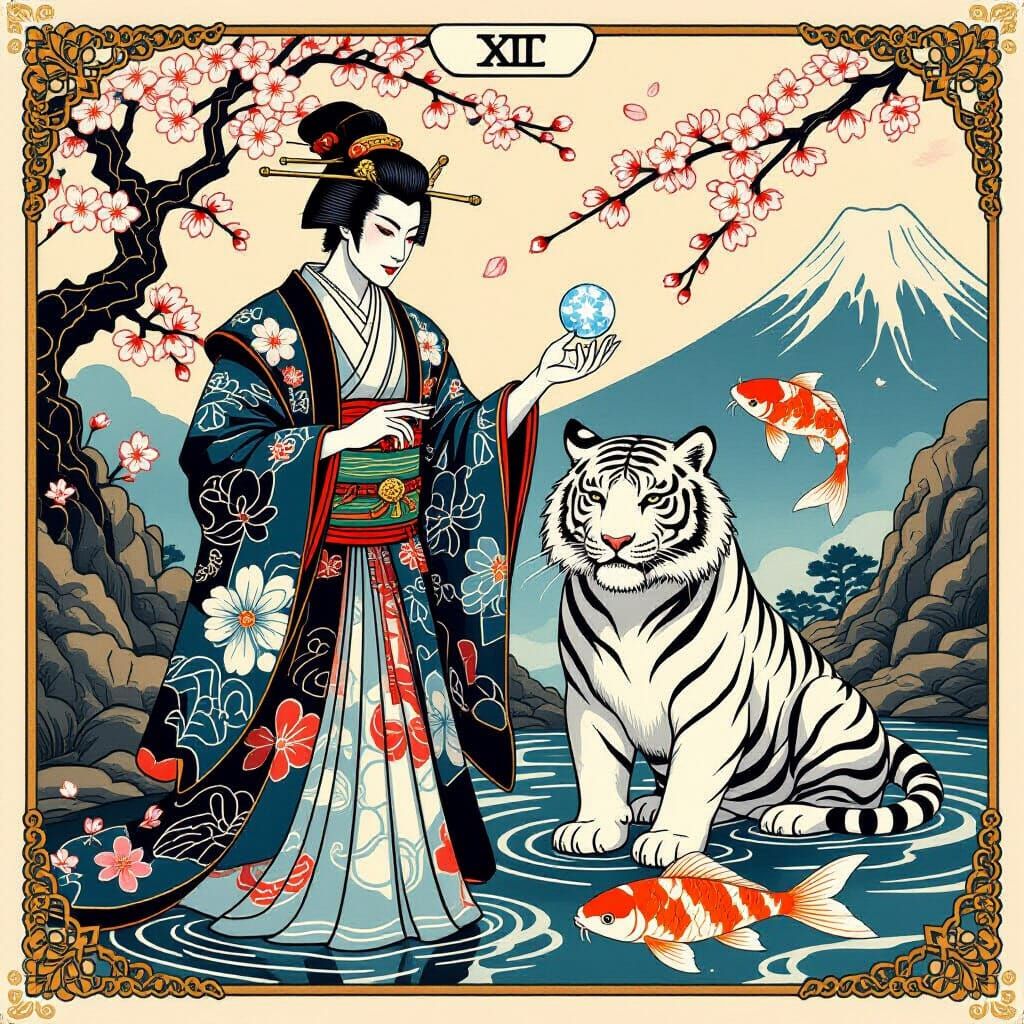 The Magician in Japanese Tattoo Art Style