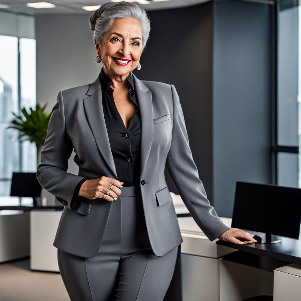 Elegant Middle Eastern Woman in Modern Office