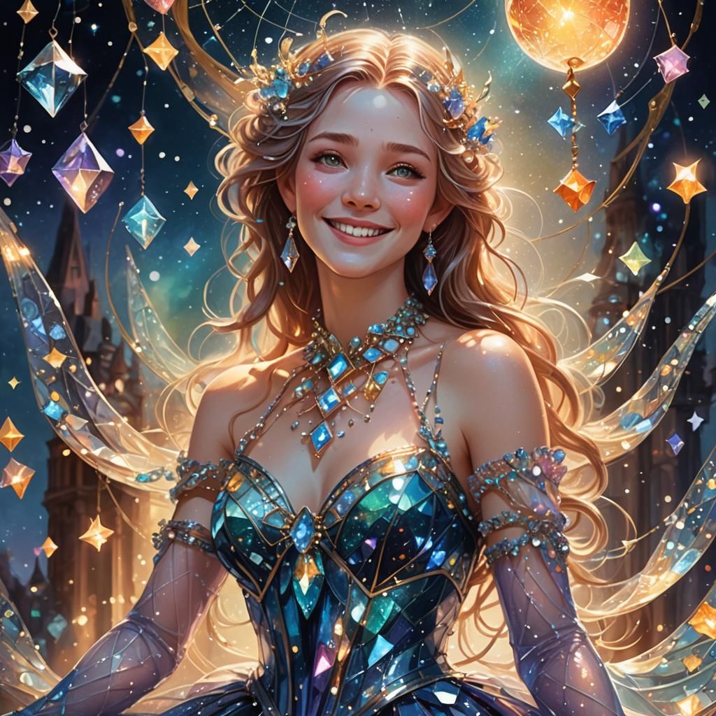 Mythical Being in Glass Dress, Fantasy Art