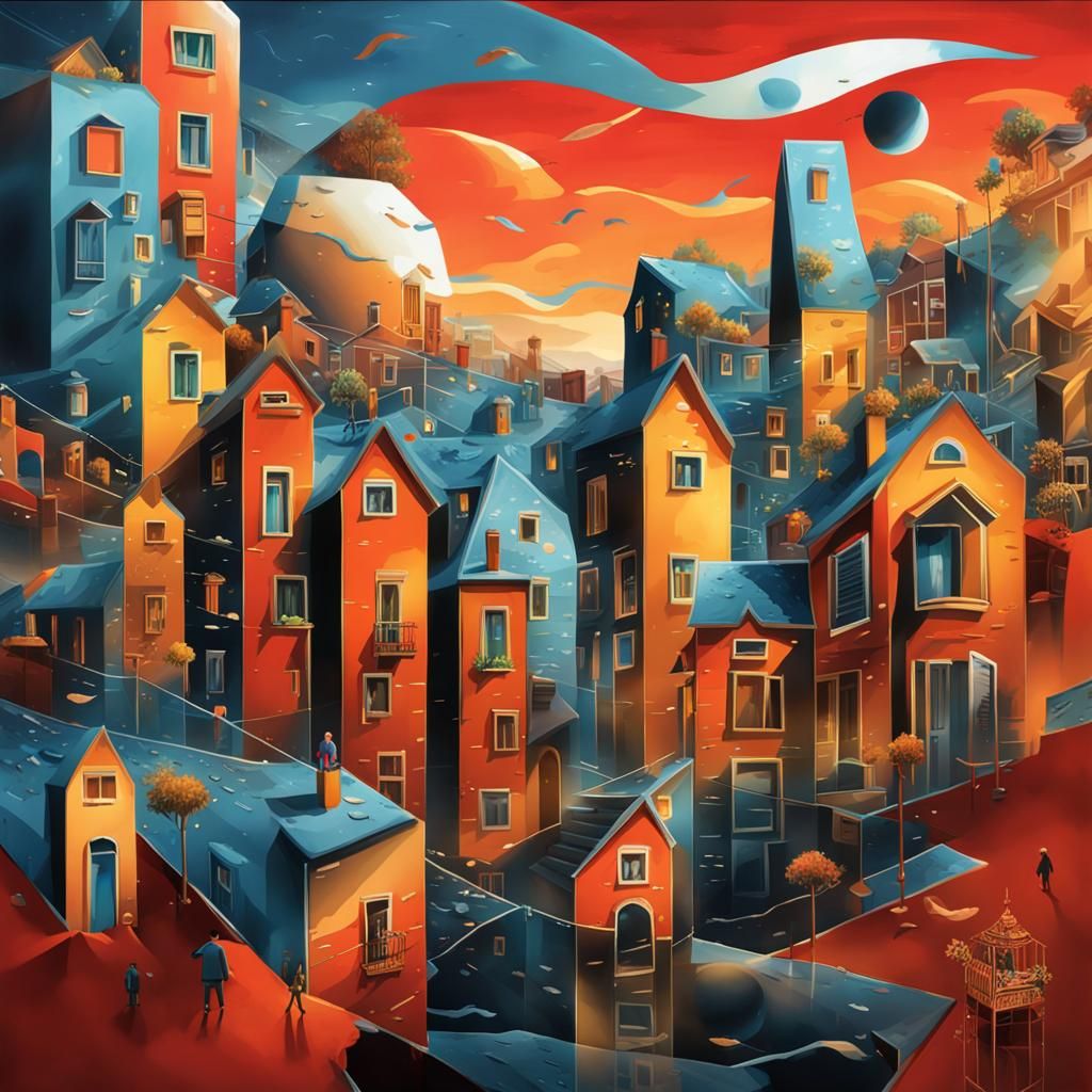 Infinite Mirror Echoes: Hyperrealistic Composition