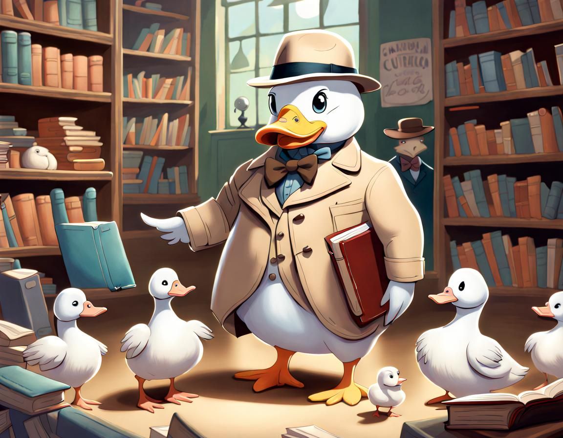 Detective DeeDee regales the ducklings at school with his pa...