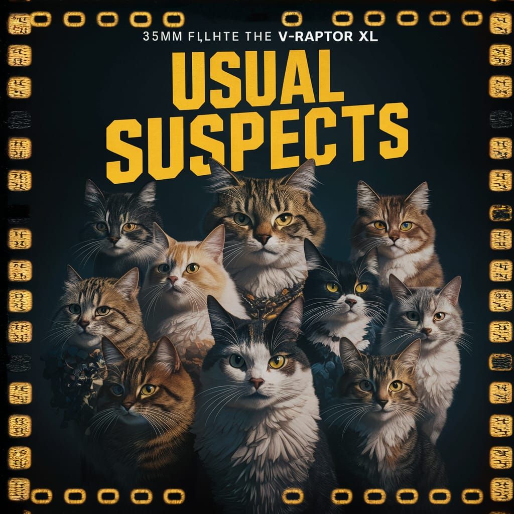 Cats Recreate 'Usual Suspects' Movie Poster