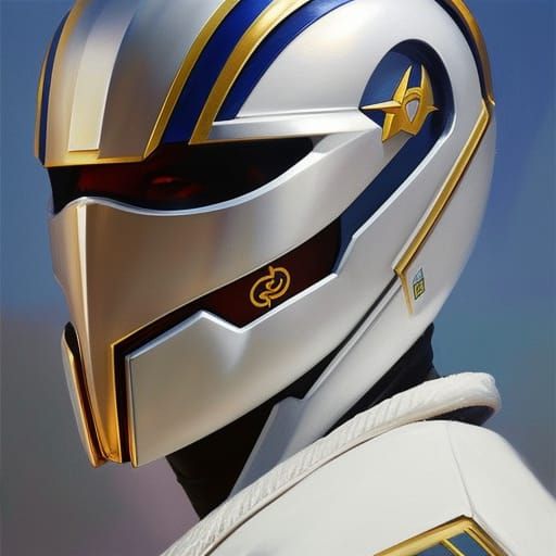 White Ranger as Overwatch Character Portrait