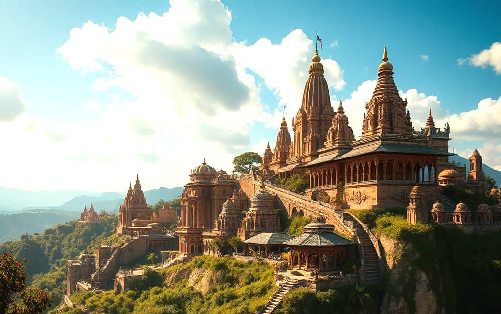 Ancient Temples Under Sunny Skies