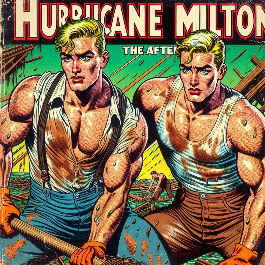 Comic Book Cover: Hurricane Milton Aftermath