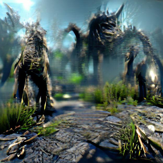 Menacing Monsters in 8K Resolution 3D Render