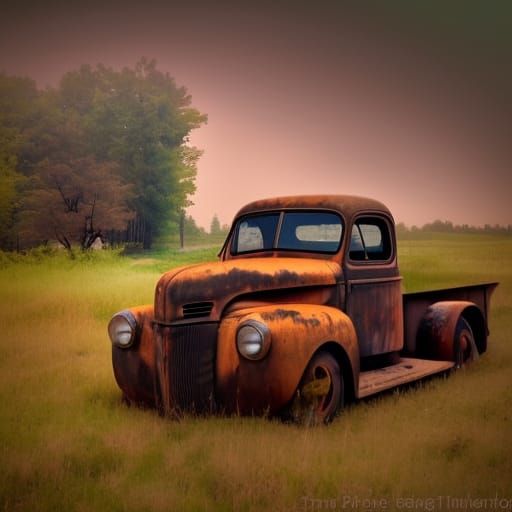 Rusted Truck in Woods: Professional Photography