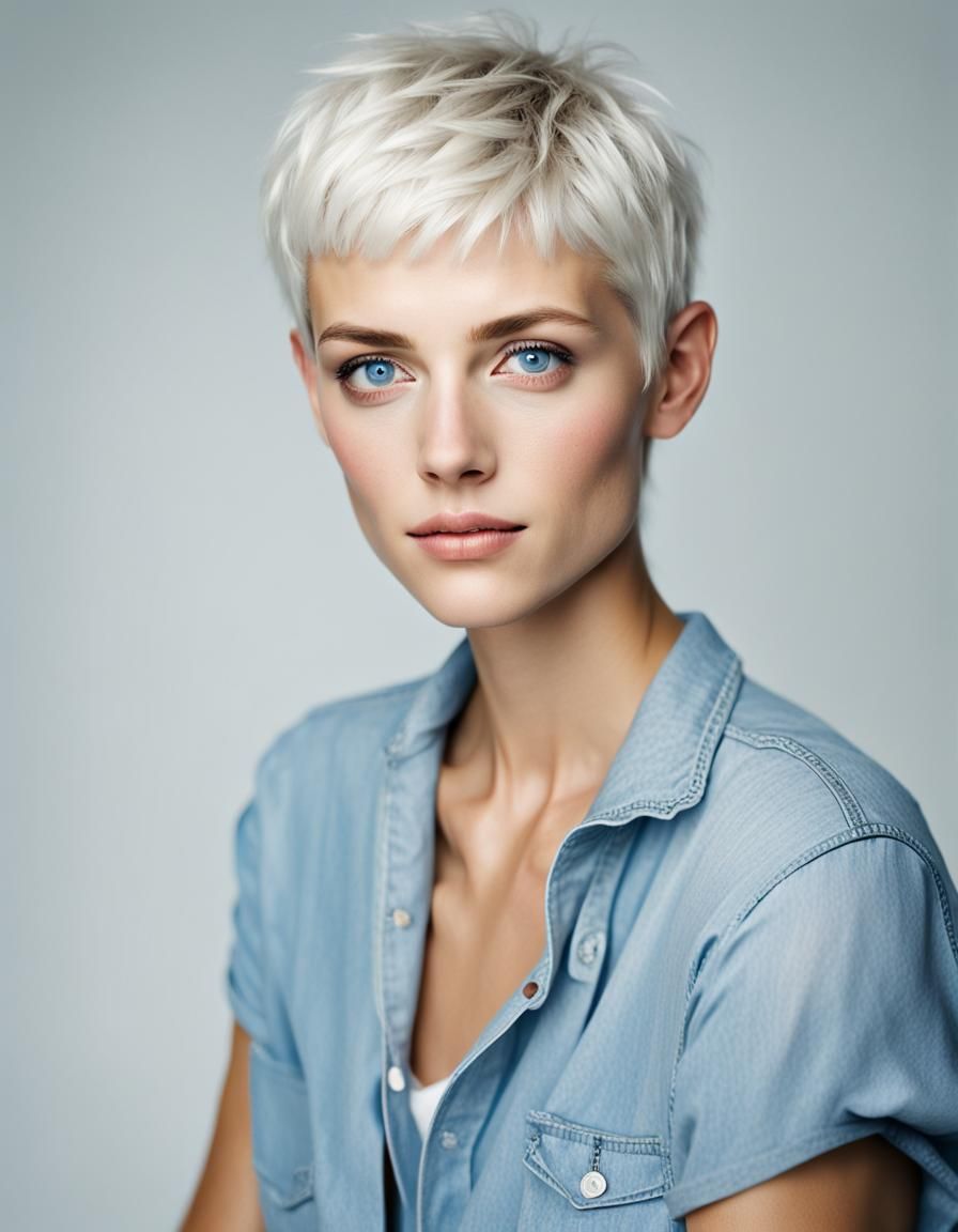 Stunning Portrait of a Young Woman with Perfect Features