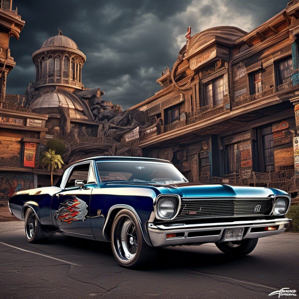 Custom Oldsmobile 442 with Chrome Wheels