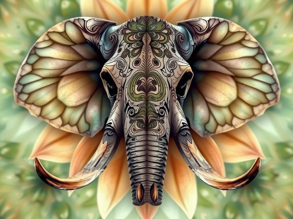 Elephants are known for their strong family bonds, symbolizi...