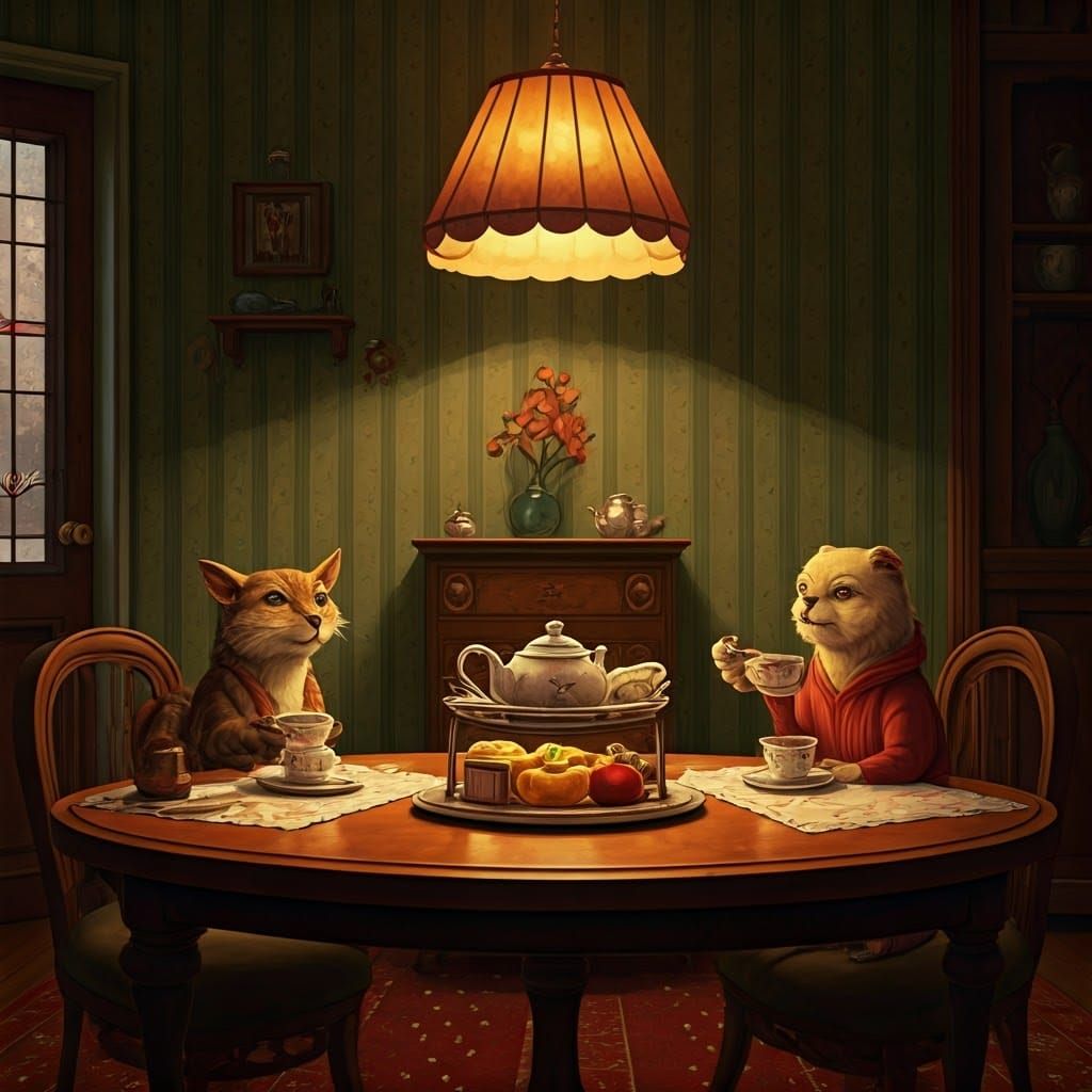 Mouse and Viper Tea Party