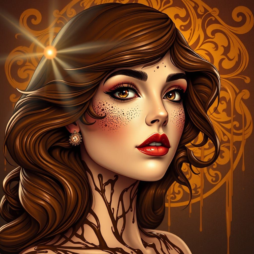 Elegant Chocolate Goddess