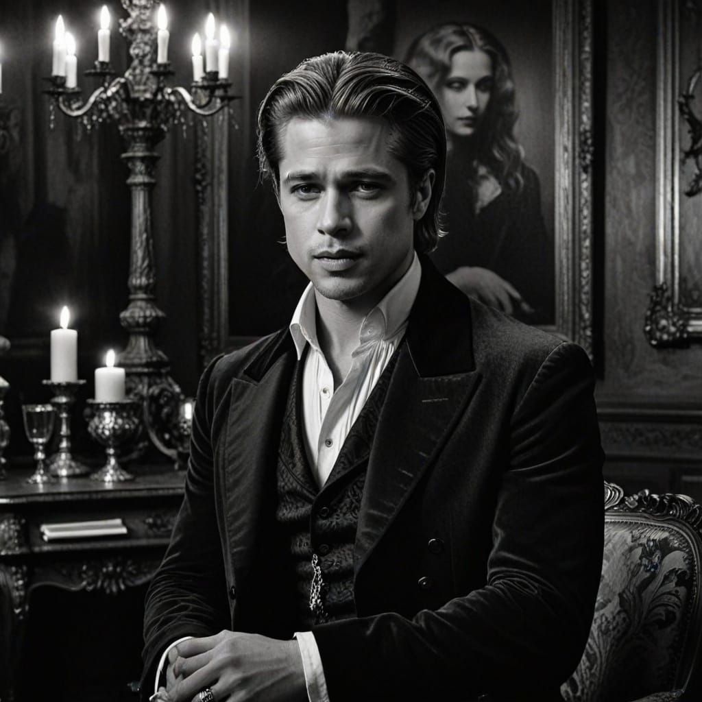 Interview with the Vampire Louis Charcoal Drawing Poster