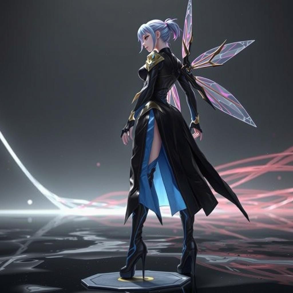 Glowing Fairy in 3D Anime Style