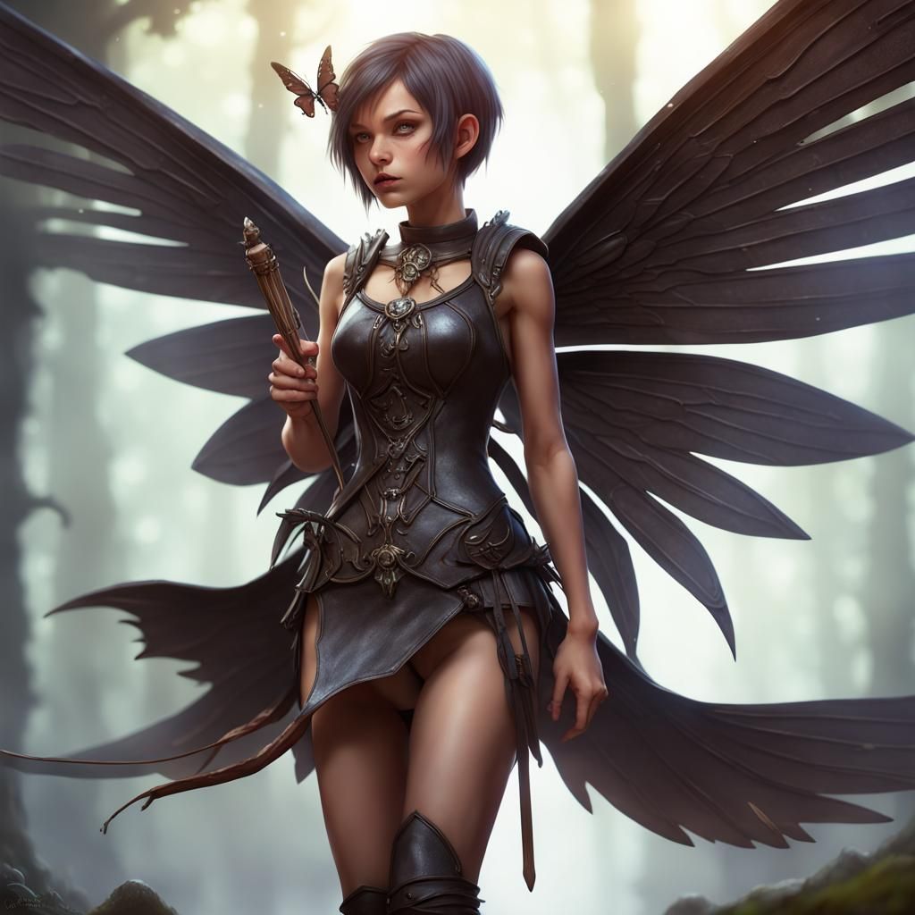 Dark Fantasy Pixie Bard Concept Art