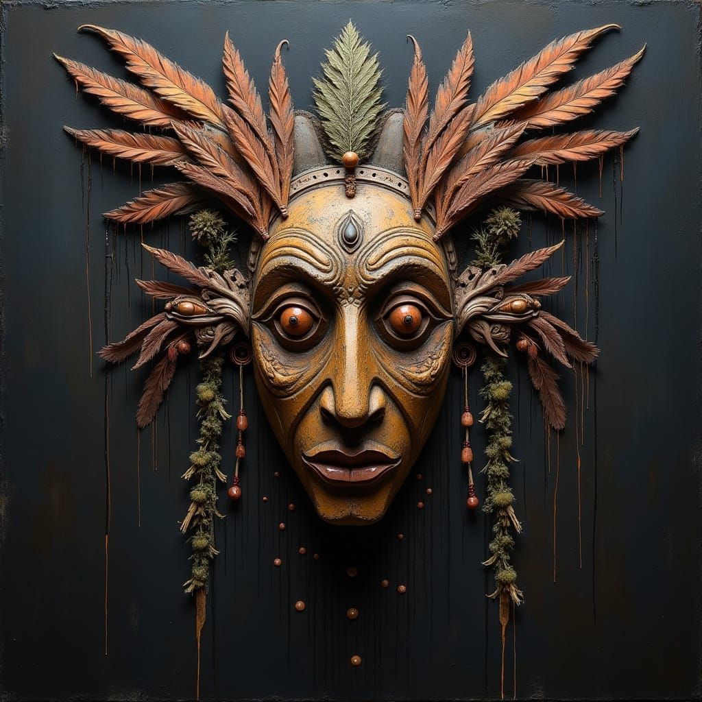 Surreal Witch Doctor Mask Inspired by Dali