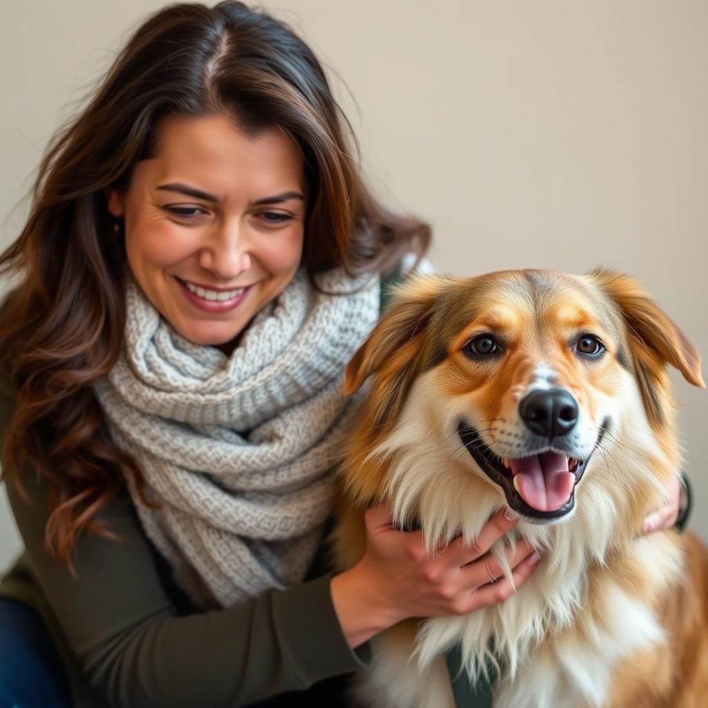 Woman and her Support Dog