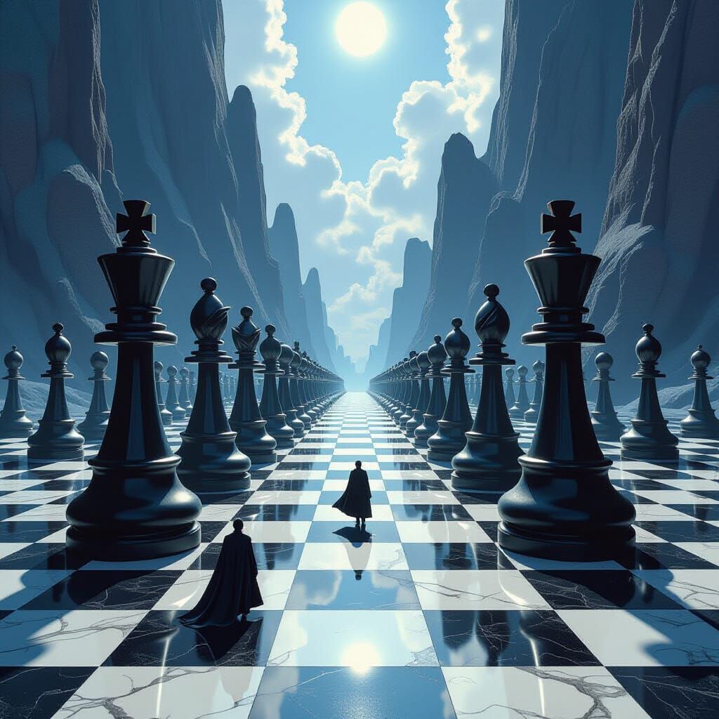 Colossal Chess Warriors Clash on Infinite Board