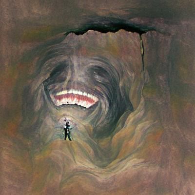 Smiling Man on the Edge of an Abyss