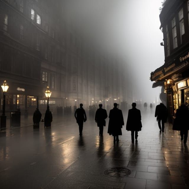 Steampunk London Fog: A Monochromatic Masterpiece