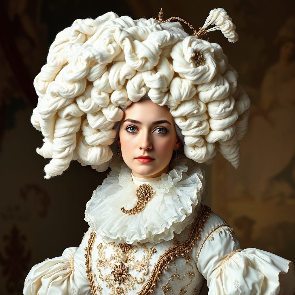 Marie Antoinette's Ship Wig: Rococo Era Grandeur