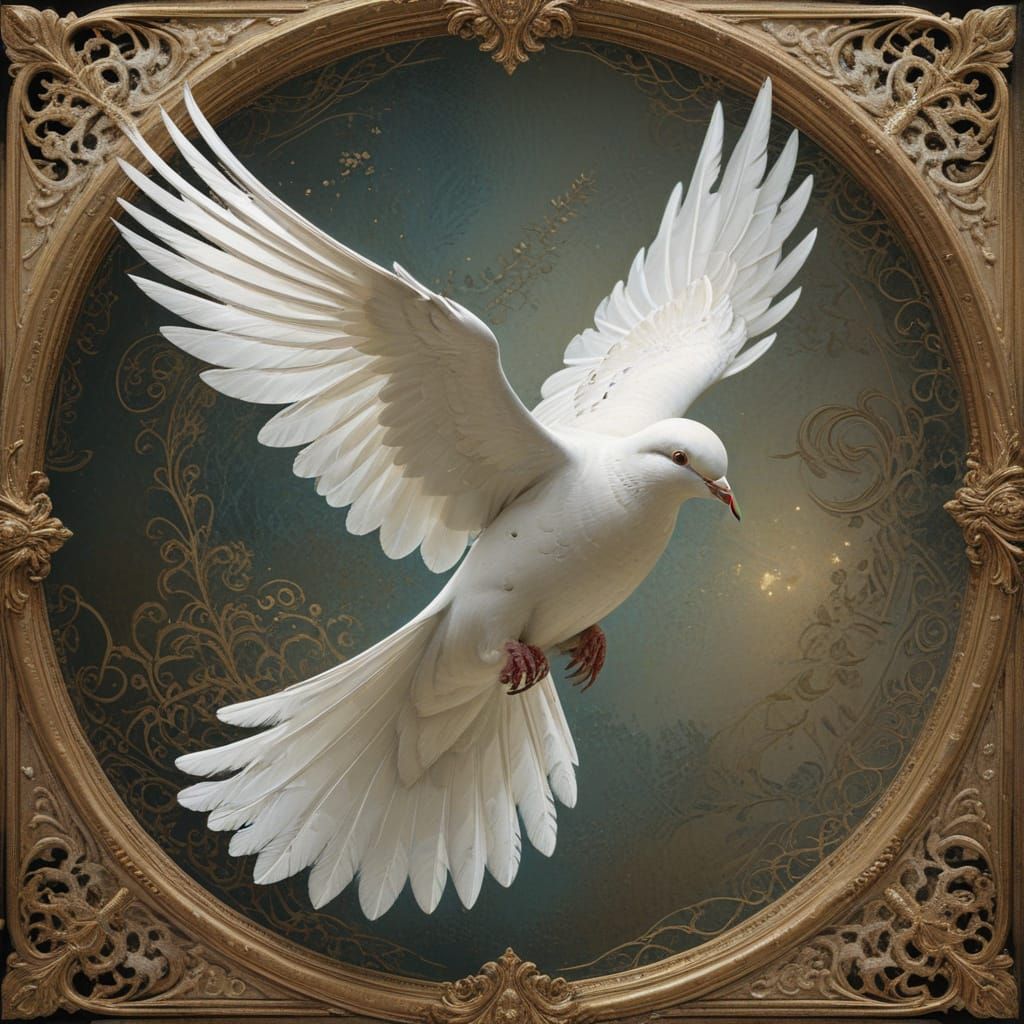 Serene Dove in Elegant Flight